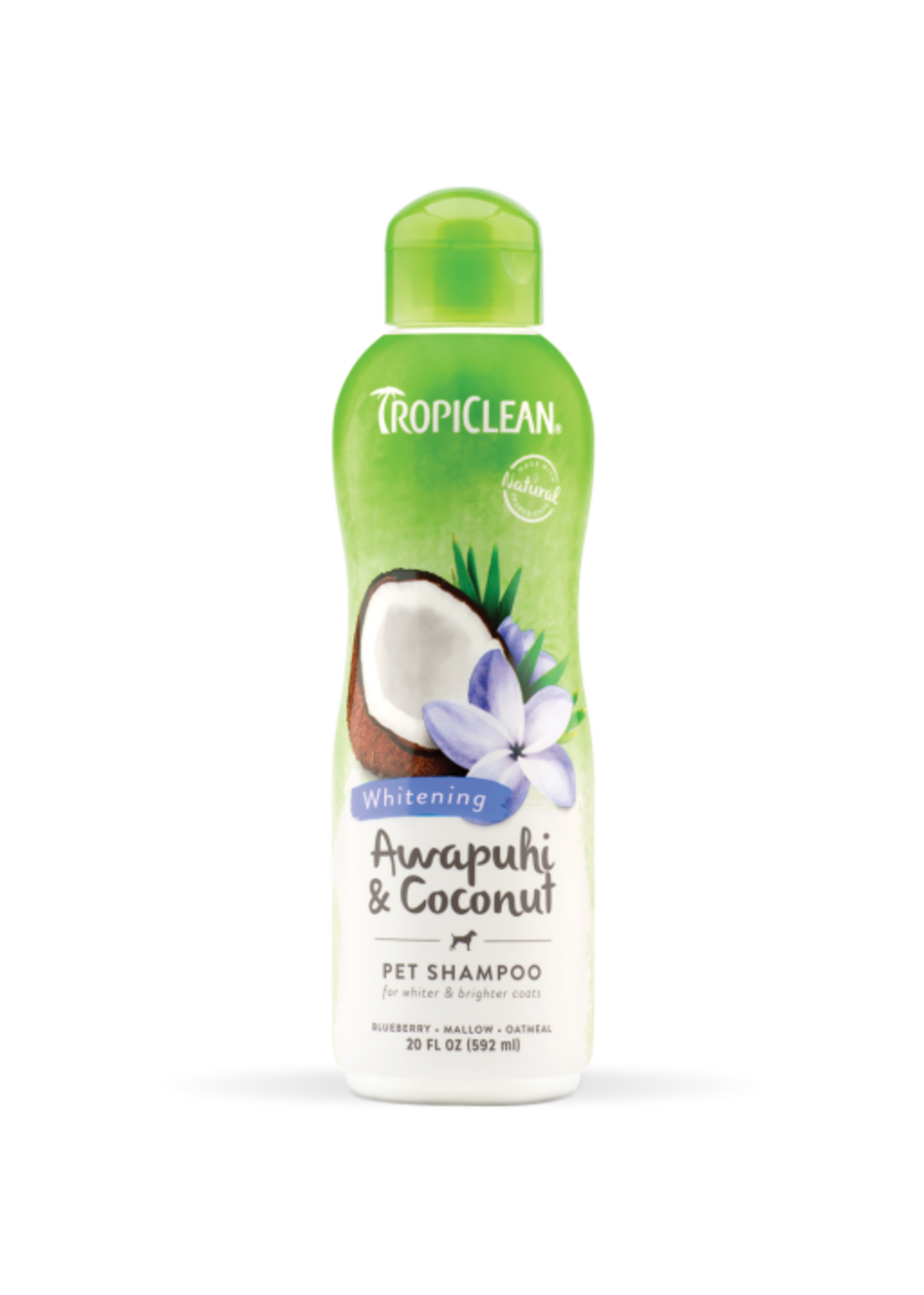 Tropiclean Natural Awapuhi White Coat Dog & Cat Shampoo - 20 oz