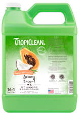 TropiClean Papaya & Coconut Luxury 2-in-1 Shampoo and Conditioner for Dogs  1 gal