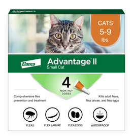Advantage II Advantage II Vet-Recommended Flea Prevention for Small Cats 5-9 lbs  4-Monthly Treatments
