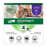 Advantage II Advantage II Vet-Recommended Flea Prevention for Large Cats 9 lbs+  4-Monthly Treatments
