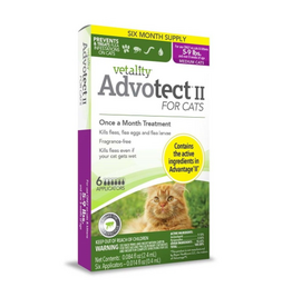 Vetality Vetality Advotect II Cat Flea Treatment Cats 5-9 lb - 6 Doses