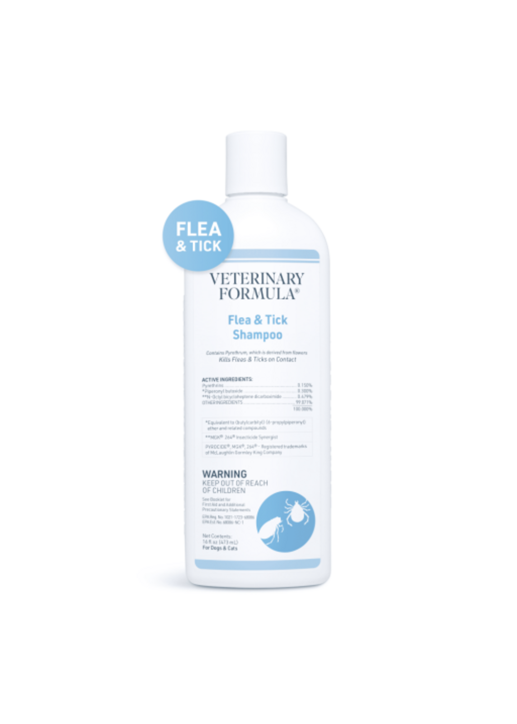Veterinary Formula Veterinary Formula Clinical Care Flea and Tick Shampoo for Dogs and Cats  16 oz.