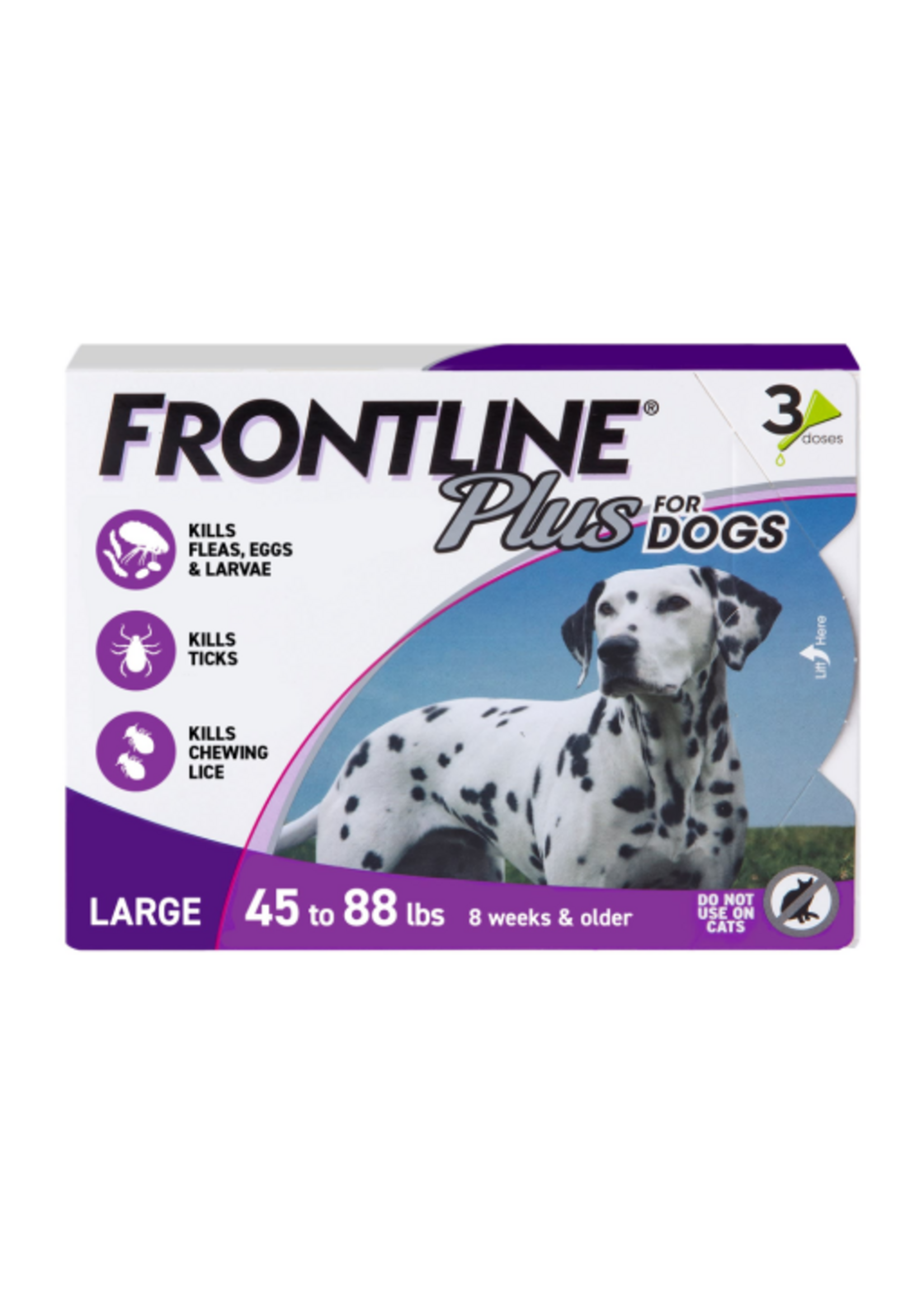 Frontline FRONTLINE PLUS DOG 3PK 45-88LBS LG