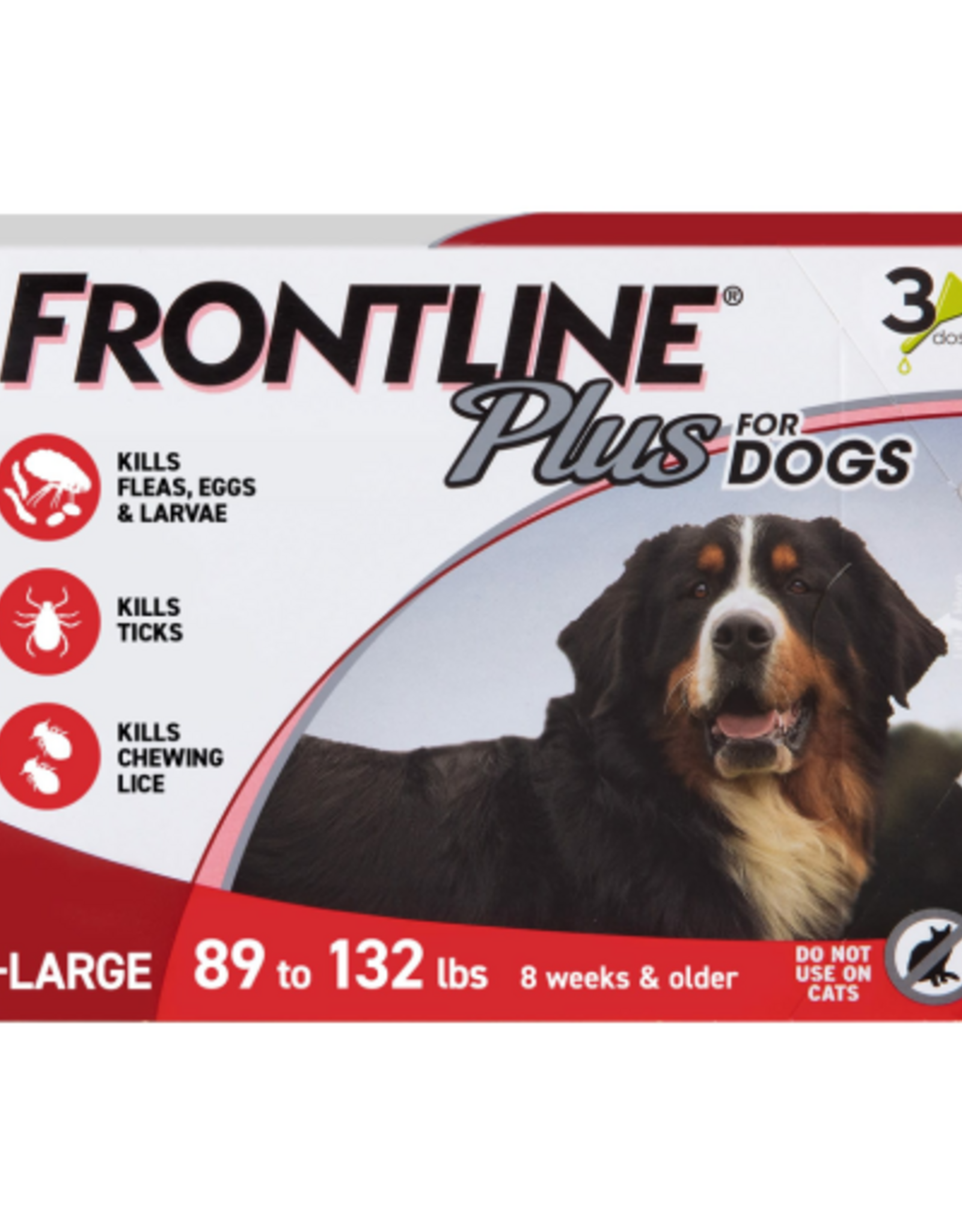 Frontline FRONTLINE PLUS DOG 3PK 89-132LBS XL