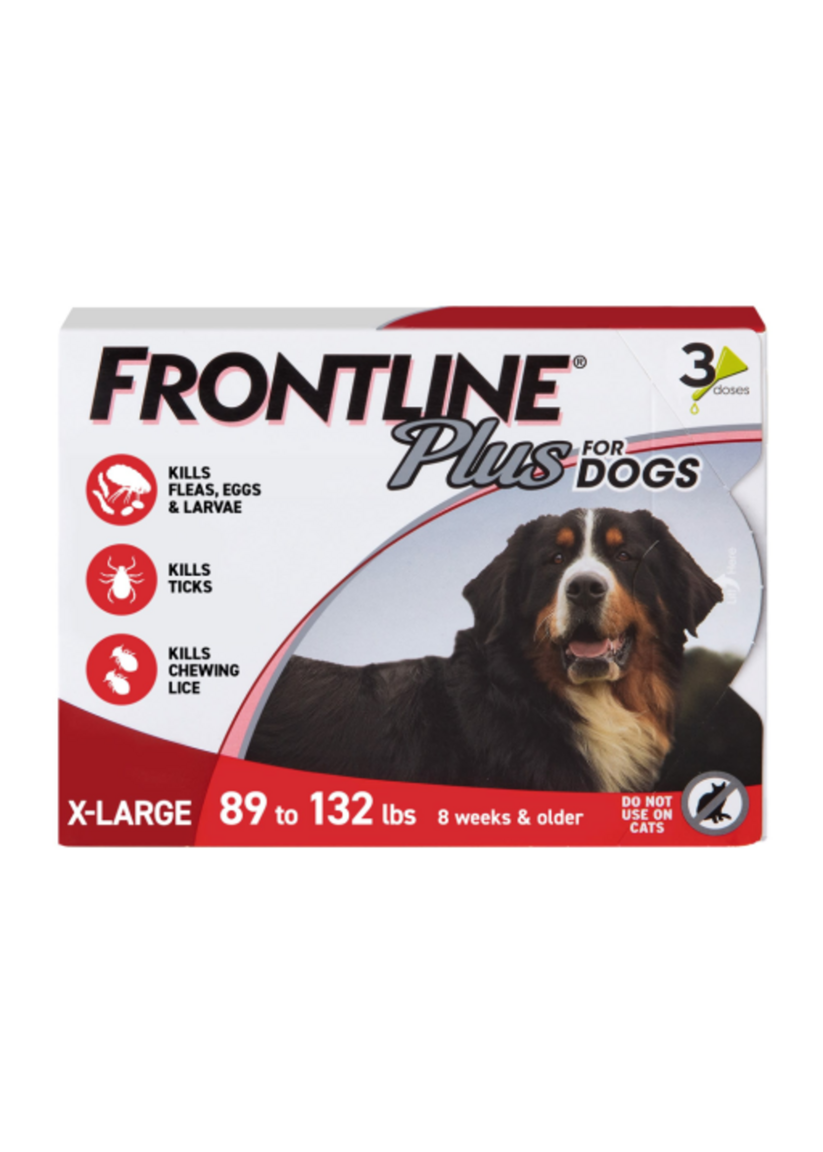 Frontline FRONTLINE PLUS DOG 3PK 89-132LBS XL
