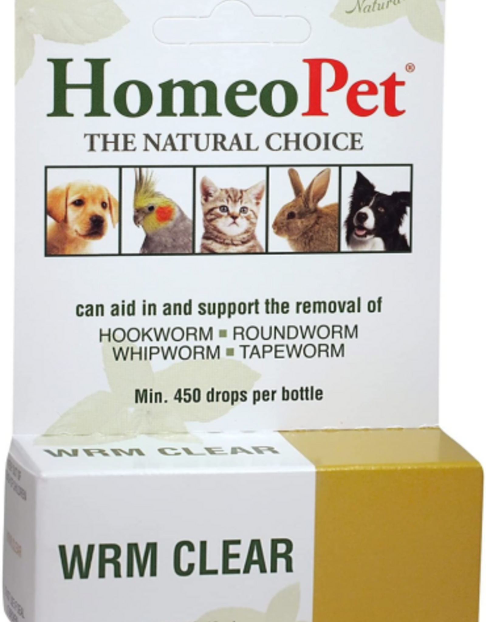 Homeopet HomeoPet Worm Clear 15 ml Homeopathic for Dogs Cats and Birds