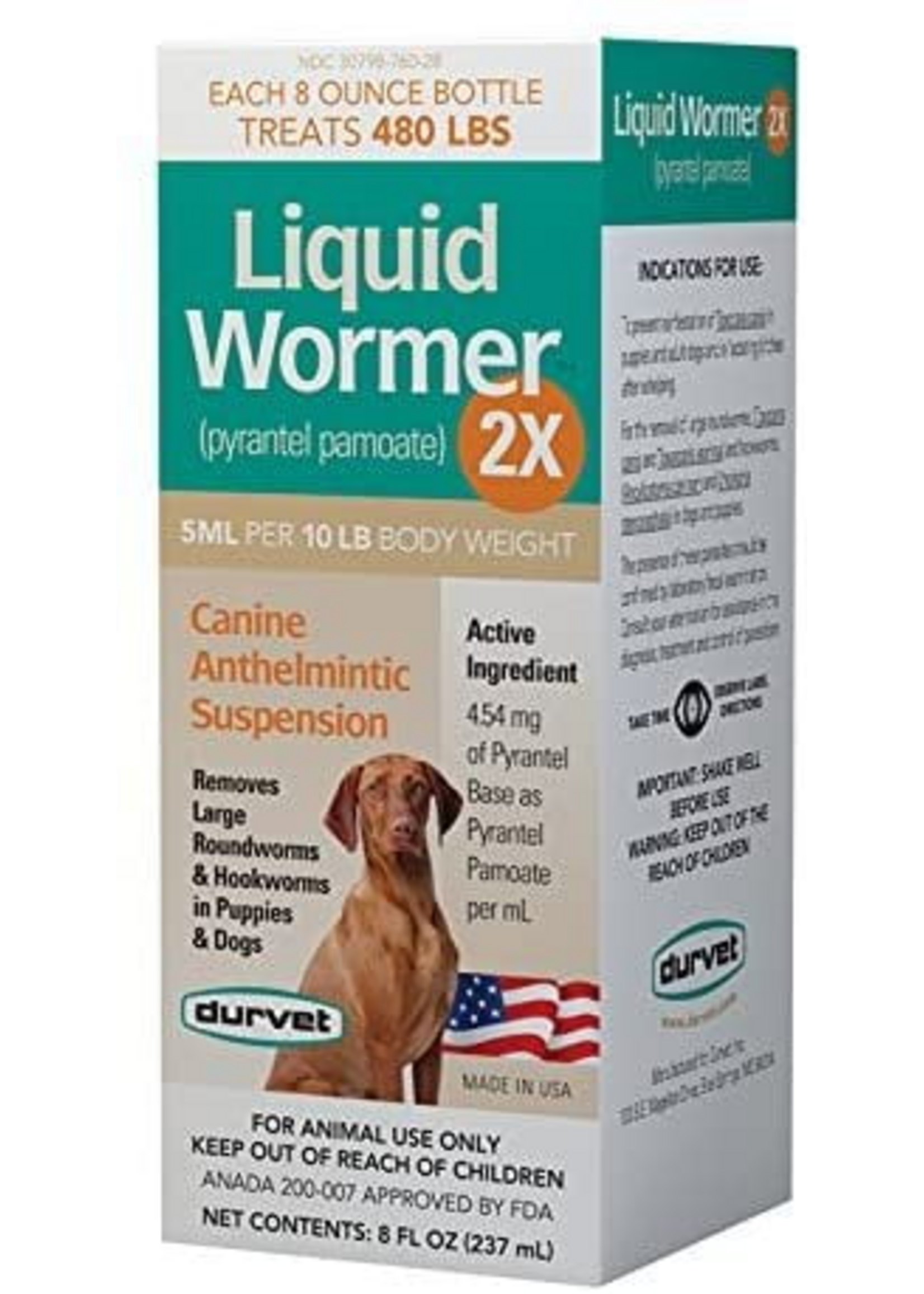 Durvet Durvet Liquid Wormer 2x Dog 8oz