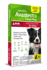 Vetality Vetality Avantect II Flea and Tick Prevention for Large Dogs  21-55 lbs 4 Doses