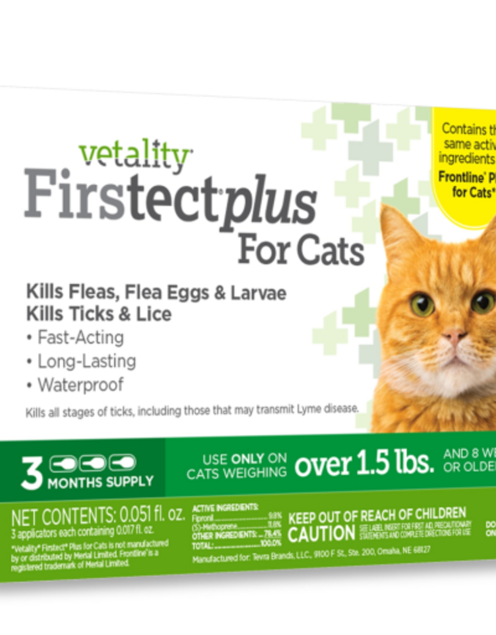 Vetality Vetality Firstect Plus for Cats Over 1.5 lbs. - 3 Doses