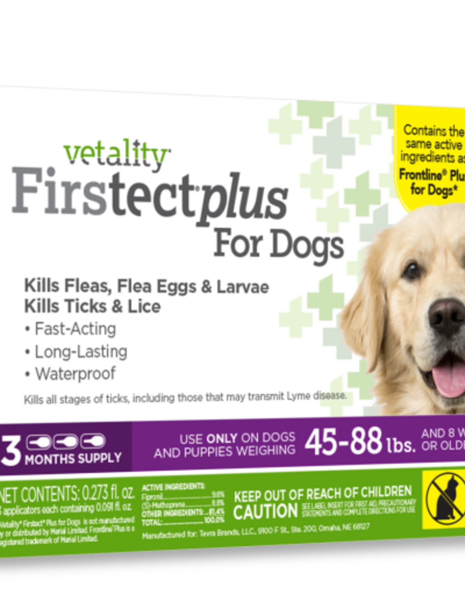 Vetality Vetality Firstect Plus For Dogs 45-88 lbs. 3 Doses