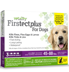 Vetality Vetality Firstect Plus For Dogs 45-88 lbs. 3 Doses
