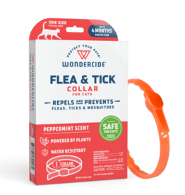Wondercide Wondercide Flea & Tick Collar for Cats with Natural Essential Oils, 6.1 IN, Orange