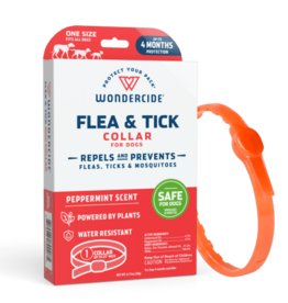 Wondercide Wondercide Flea & Tick Collar for Dogs with Natural Essential Oils, 6.1 IN, Orange