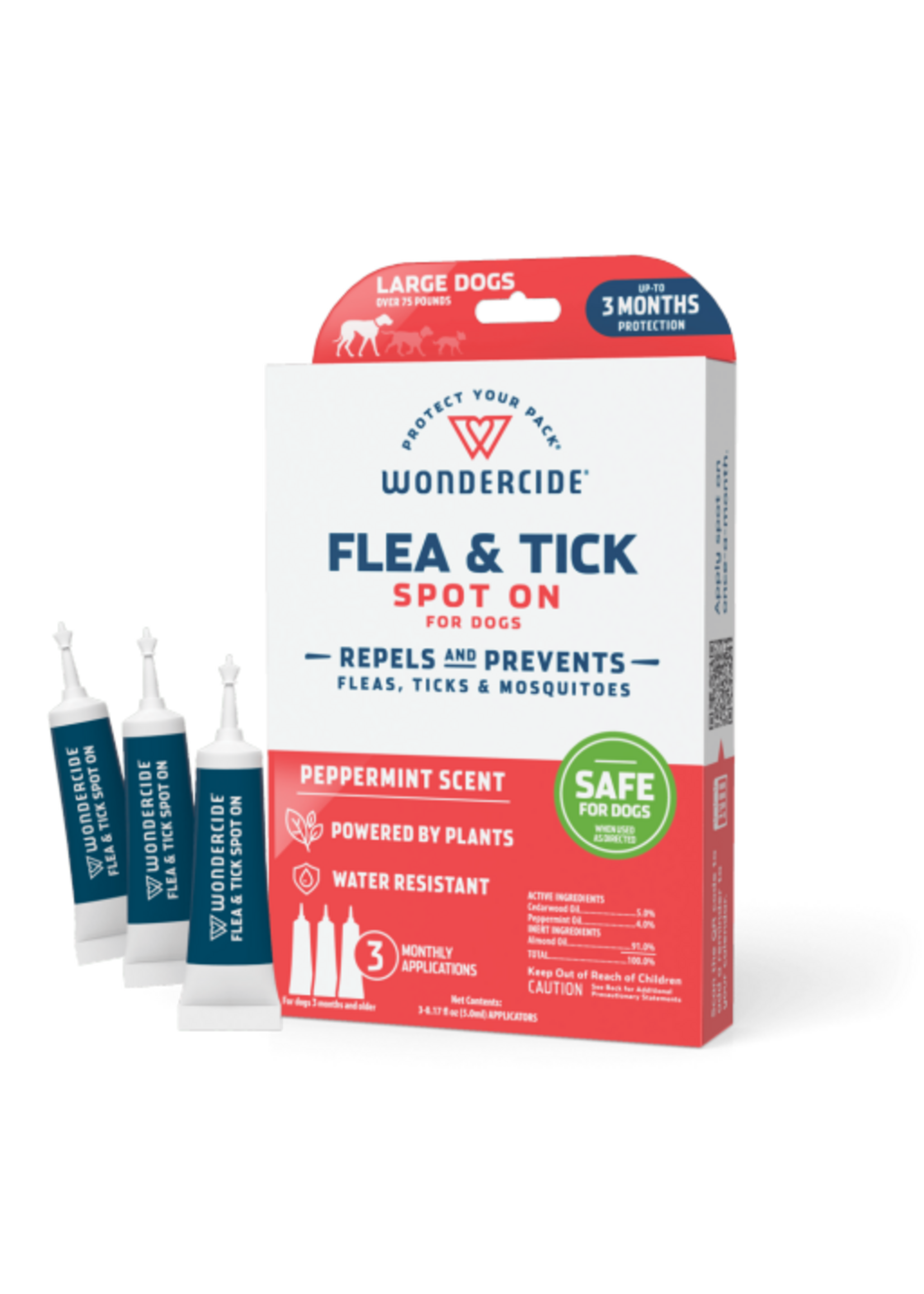 Wondercide Wondercide Flea & Tick Spot on for Large Dogs with Natural Essential Oils