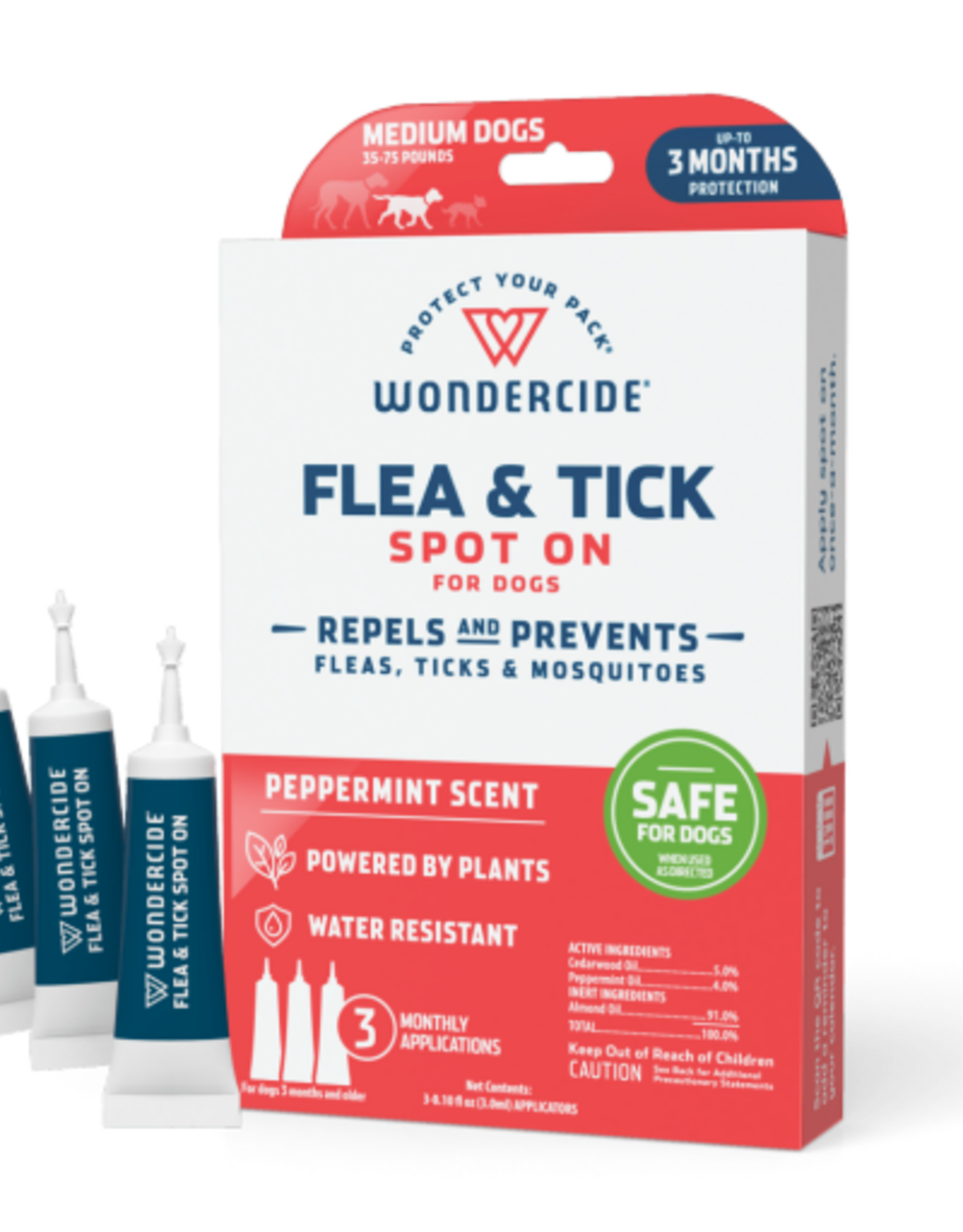 Wondercide Wondercide Flea & Tick Spot on for Medium Dogs with Natural Essential Oils
