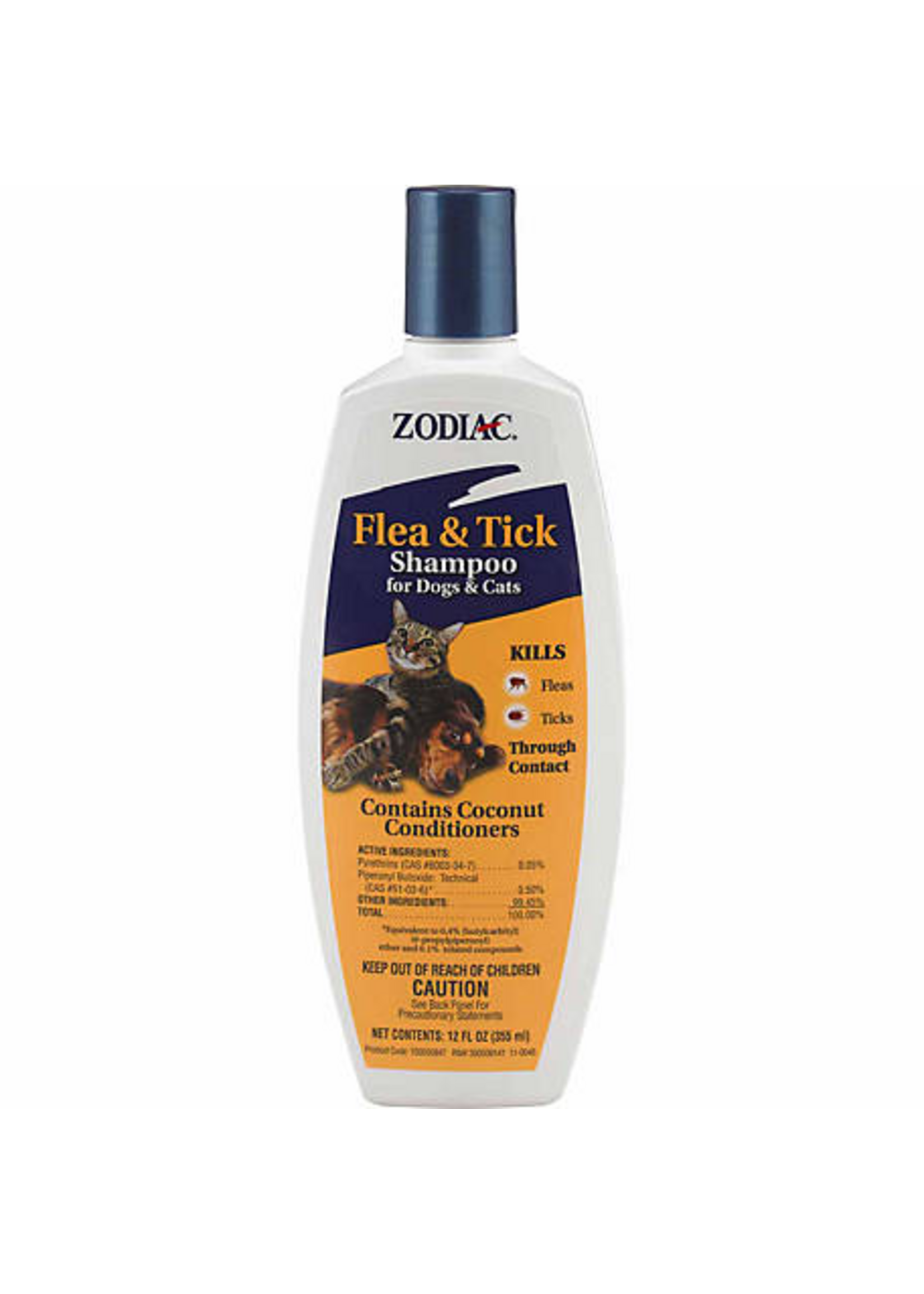 Farnam Zodiac Flea and Tick Shampoo for Dogs and Cats  12 oz