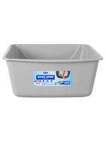 Petmate Petmate Basic Open Top Cat Litter Pan Plastic Cat Litter Box  - Jumbo, Gray