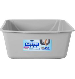 Petmate Petmate Basic Open Top Cat Litter Pan Plastic Cat Litter Box  - Jumbo, Gray