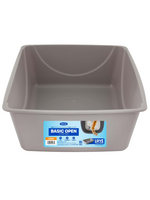 Petmate Petmate Basic Litter Pan Plastic- Large, Gray