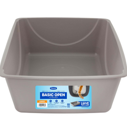 Petmate Petmate Basic Litter Pan Plastic- Large, Gray