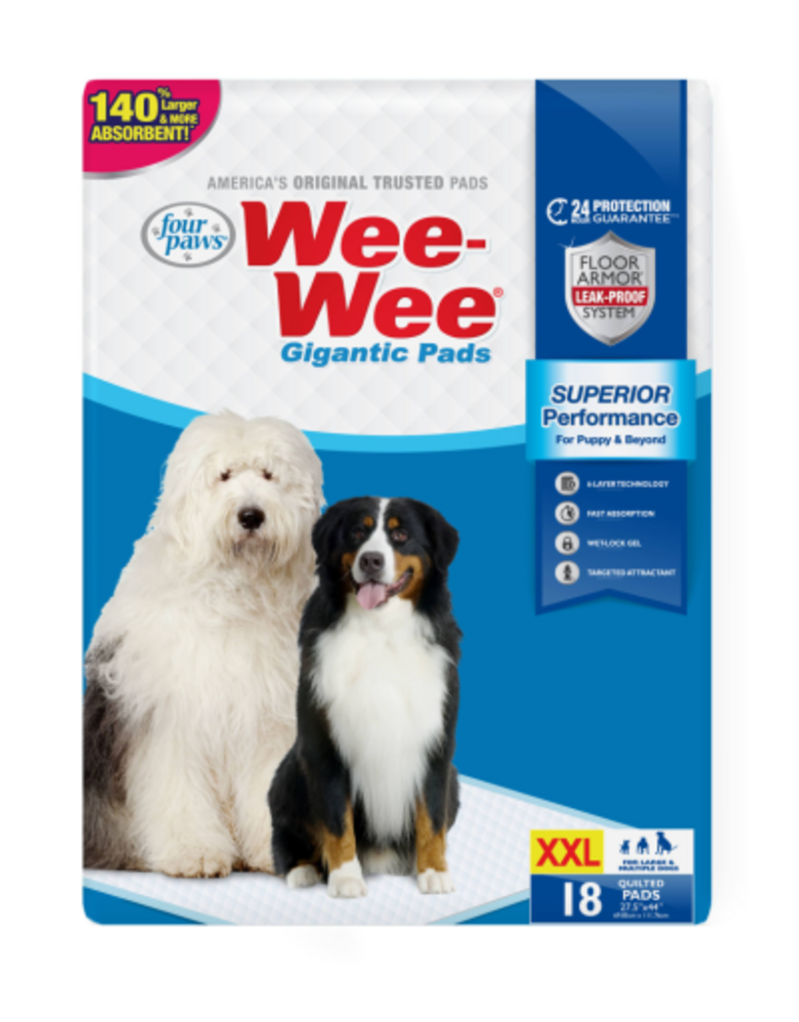 Four Paws Gigantic Wee-Wee Pads for Large Dogs and Multi-Dog Families
