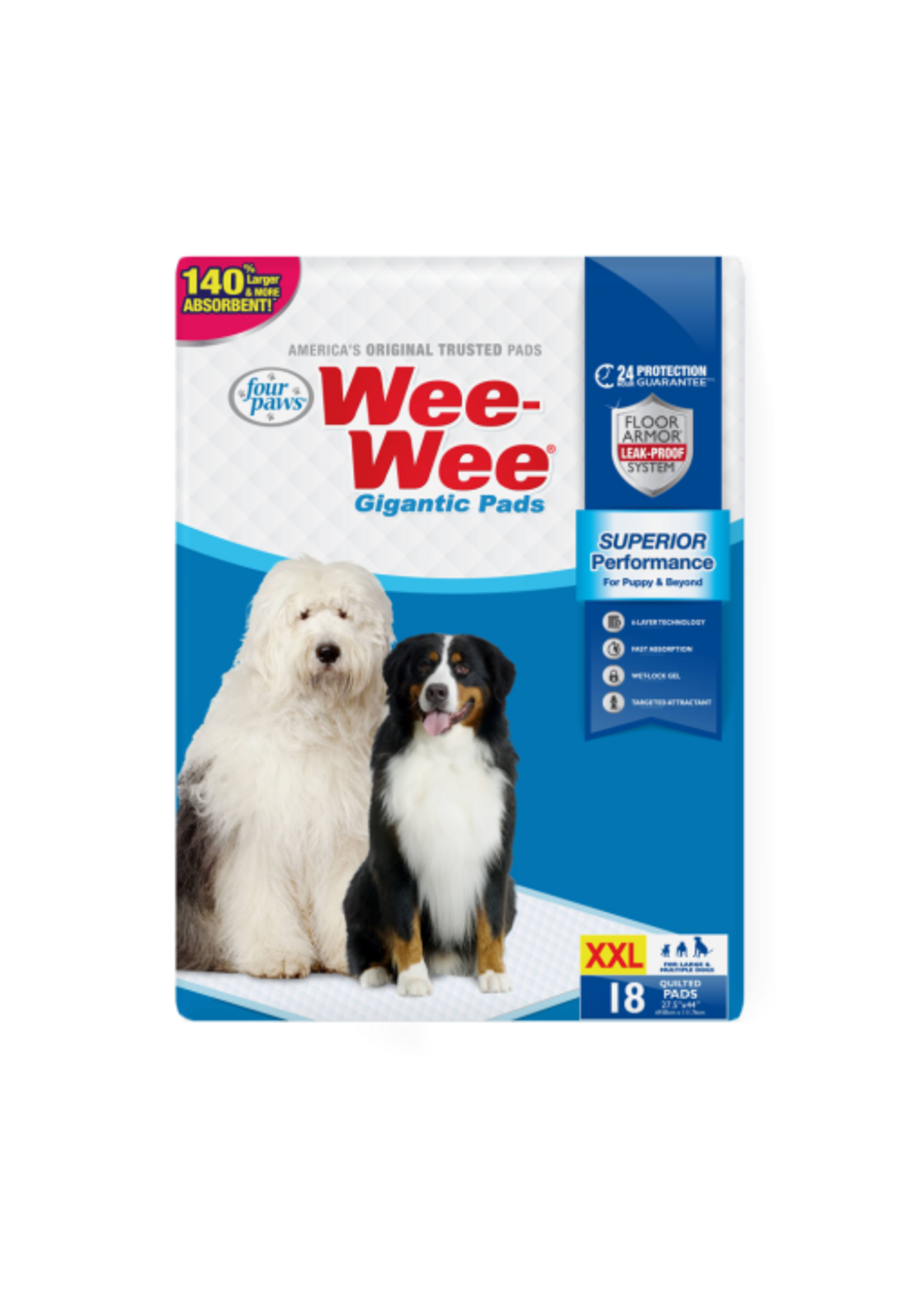 Four Paws Wee-Wee Gigantic Pads for Large Dogs & Multi-Dog Families