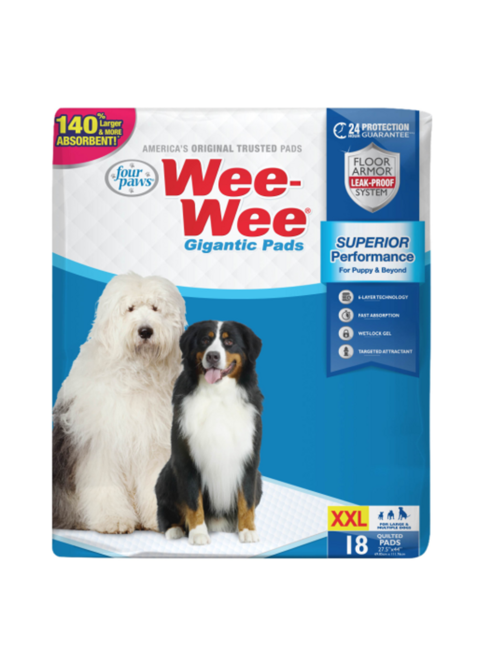 Four Paws Wee-Wee Superior Potty Training Dog & Puppy Pads - X-Large, 21 Count