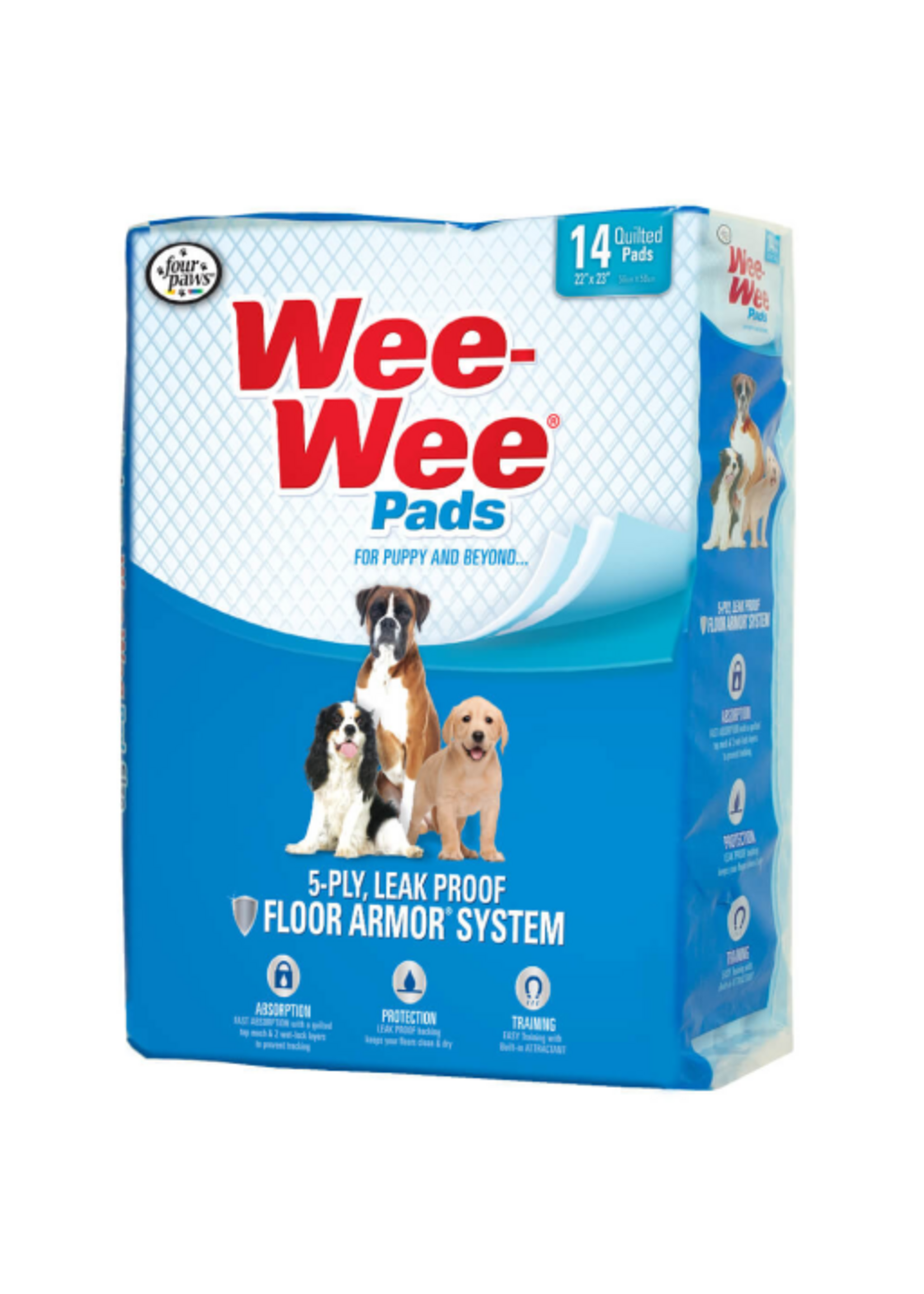 Four Paws Wee-Wee Pads 14 pack White 22  x 23  x 0.1
