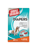 Simple Solution Simple Solution Disposable Dog Diapers for Female Dogs  Large- 12 Count