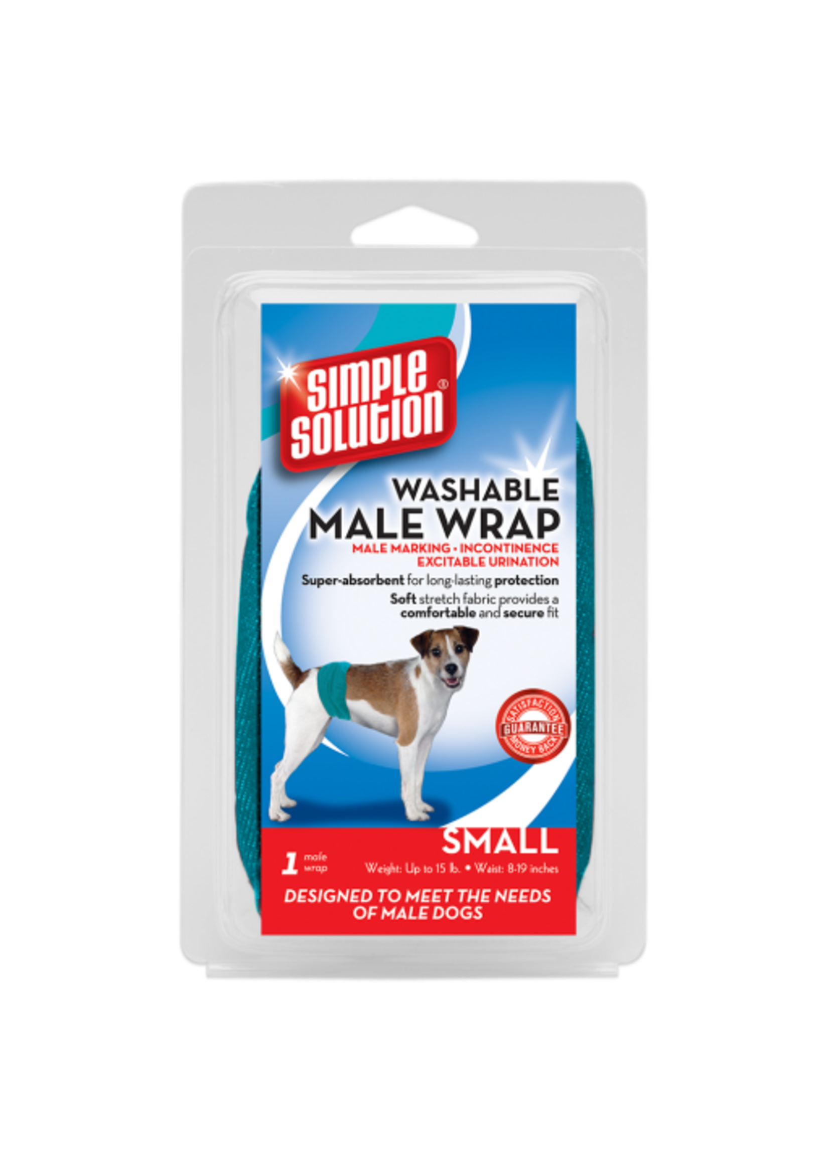 Simple Solution Simple Solution Washable Male Dog Diaper Absorbent Male Wrap - Small, 1 Pack