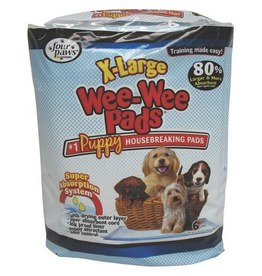 Four Paws Wee-Wee Superior Potty Training Dog & Puppy Pads  Pet Pee Pads  XL  6ct