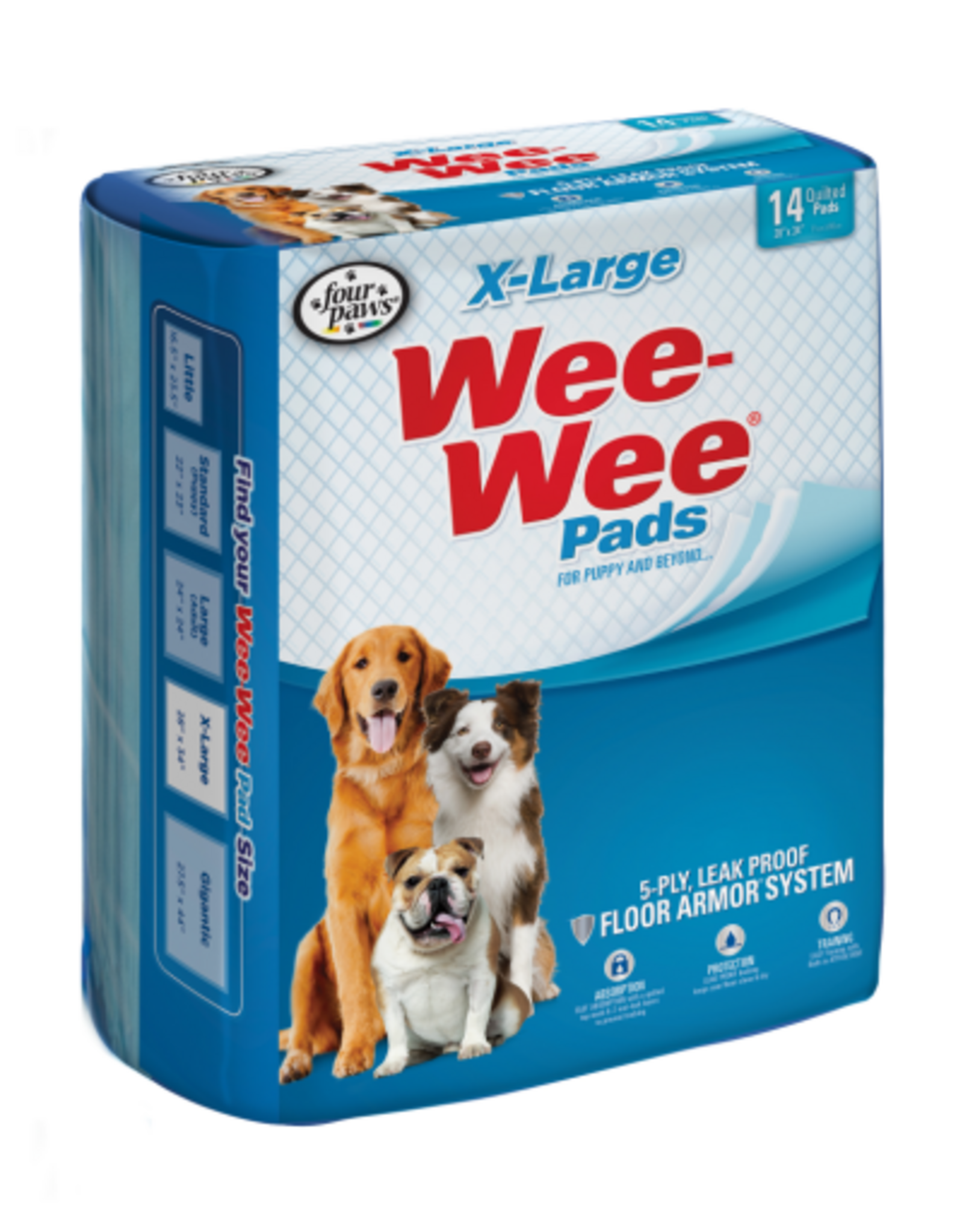 Four Paws Wee-Wee Superior Performance Dog Pads - 28" X 34" 14 Count