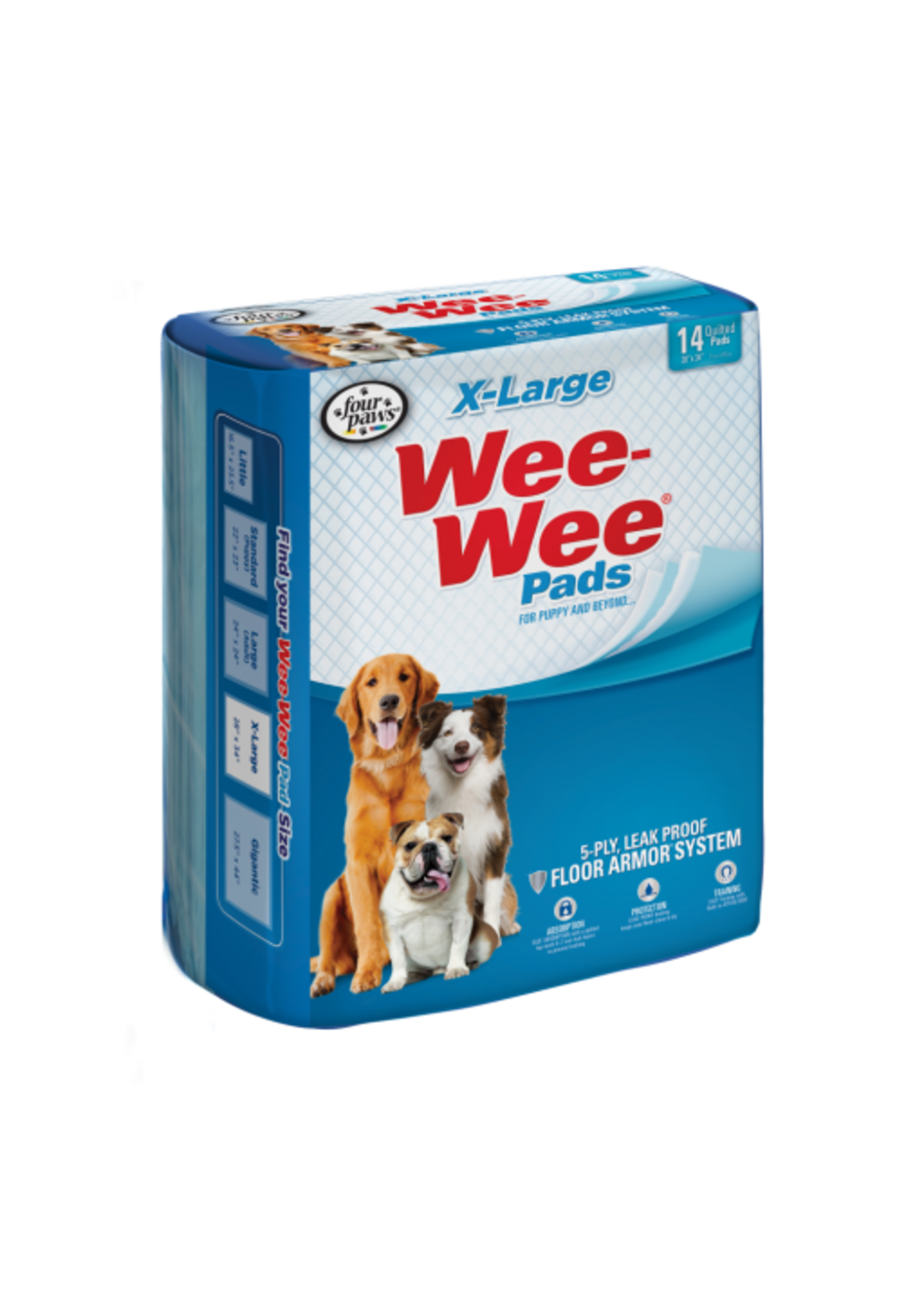 Four Paws Wee-Wee Superior Performance Dog Pads - 28" X 34" 14 Count
