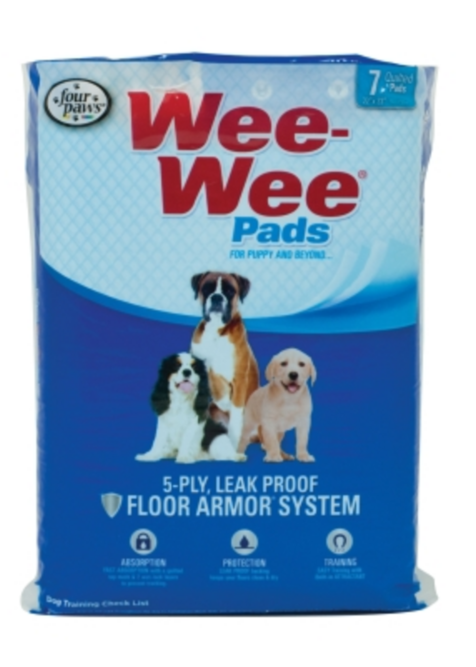 Four Paws Wee-Wee Pads 7 pack White 22  x 23  x 0.1