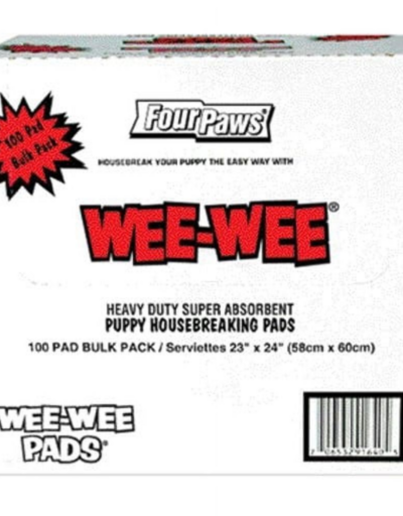 Four Paws Wee-Wee Pads Bulk Pack Box - 100 Count