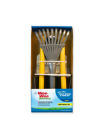 Four Paws Wee-Wee Dog Poop Rake, Spade & Pan, Black Metal & Wood Pooper Scooper Set - Small