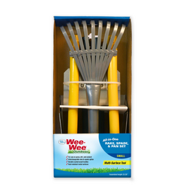 Four Paws Wee-Wee Dog Poop Rake  Spade & Pan  Black Metal & Wood Pooper Scooper Set  SM