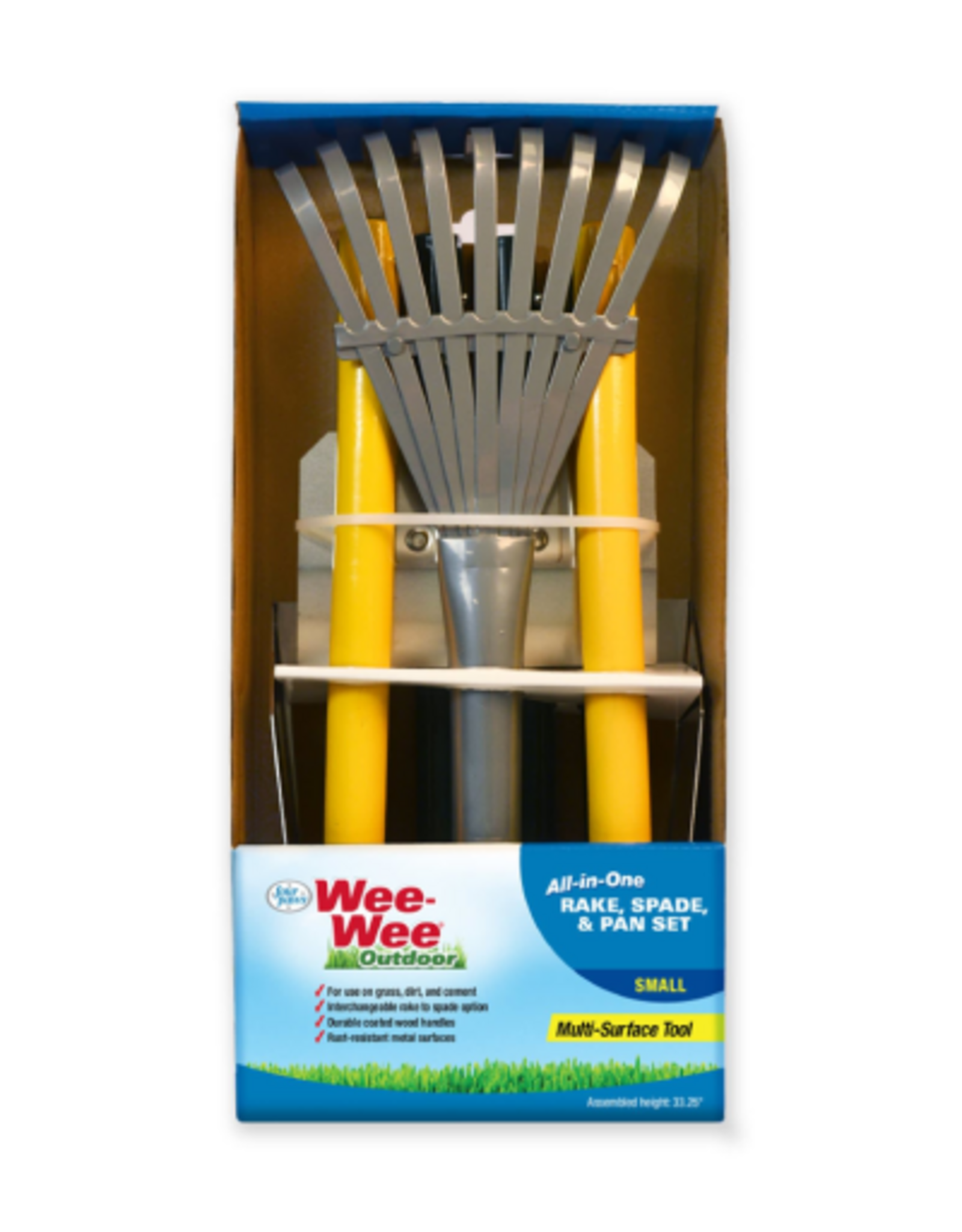 Four Paws Wee-Wee Dog Poop Rake  Spade & Pan  Black Metal & Wood Pooper Scooper Set  SM