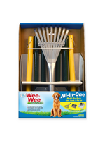 Four Paws Wee-Wee Rake  Spade & Pan  Black Metal & Wood Pooper Scooper Set for Dogs