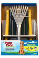 Four Paws Wee-Wee Rake  Spade & Pan  Black Metal & Wood Pooper Scooper Set for Dogs