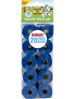 Bags on Board Doggie Clean-up Bags, 140 Count, 9 in, Blue