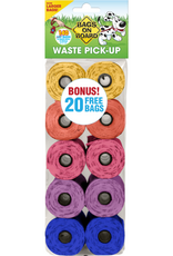 Bags on Board Multicolor Doggie Clean-up Bags, 140 Count, 9 in