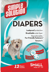 Simple Solution Simple Solution Disposable Dog Diapers for Female Dogs | Super Absorbent Leak-Proof Fit | Small | 12 Count