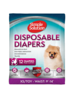 Simple Solution Simple Solution True Fit Disposable Dog Diapers for Female Dogs | XS/Toy | 12 Count