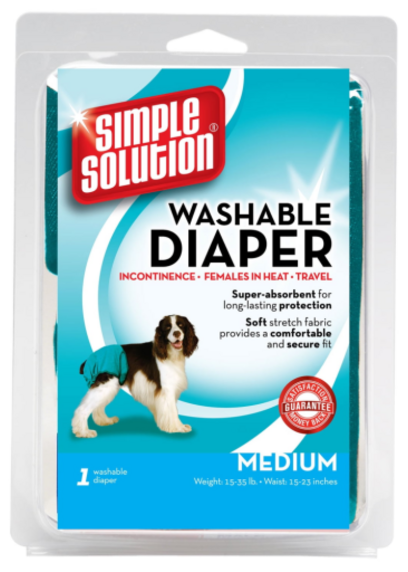 Simple Solution Simple Solution Washable Female Dog Diaper - Medium, 1 Pack