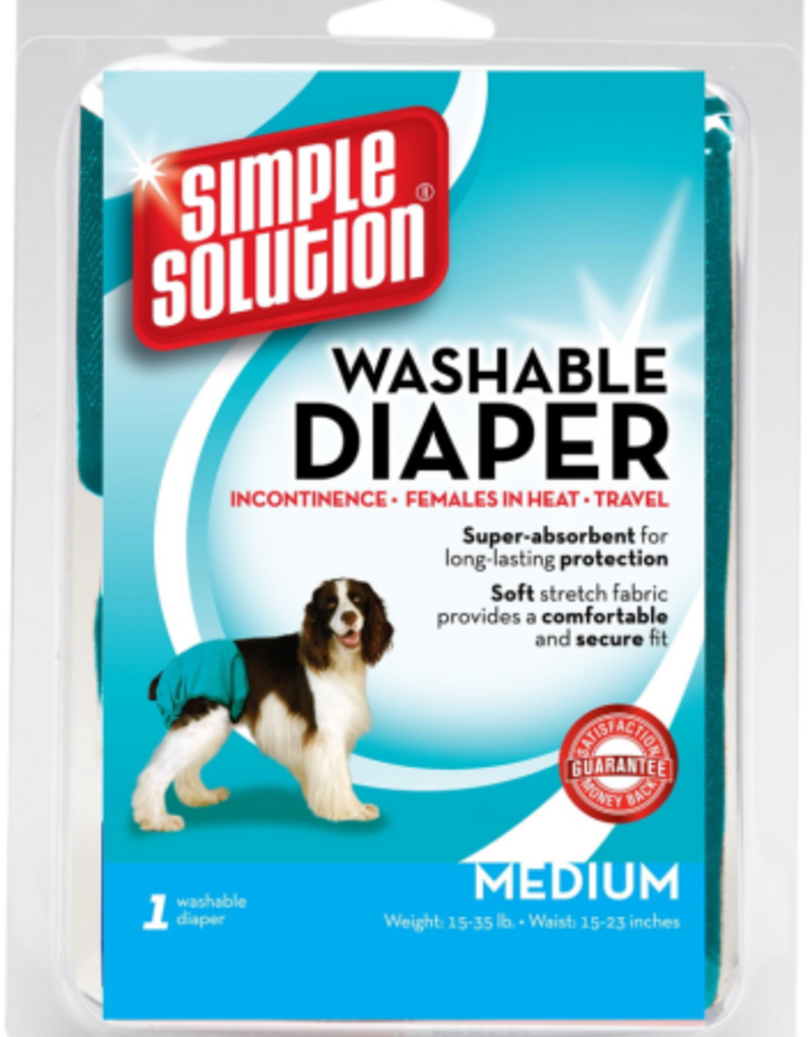 Simple Solution Simple Solution Washable Female Dog Diaper - Medium, 1 Pack