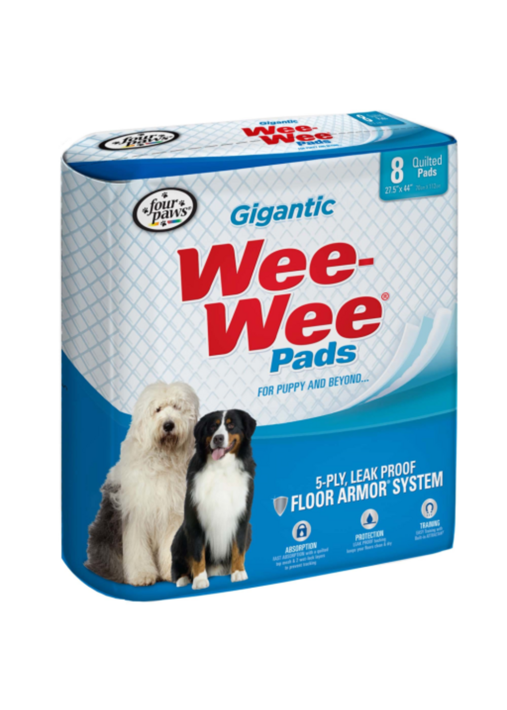 Four Paws Wee-Wee Gigantic Potty Training Dog & Puppy Pads - XXL, 8 Count