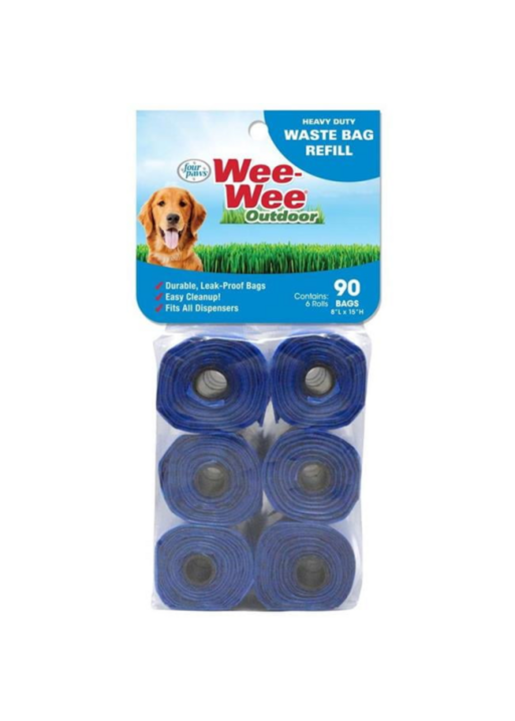 Four Paws Wee-Wee Outdoor Heavy Duty Waste Bags - 90 Count