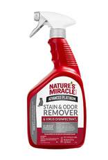 Nature's Miracle Nature's Miracle Advanced Platinum Stain & Odor Remover & Virus Disinfectant Antibacterial Formula for Cats 32 Fl. Oz.