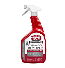 Nature's Miracle Nature's Miracle Advanced Platinum Stain & Odor Remover & Virus Disinfectant Antibacterial Formula for Cats 32 Fl. Oz.